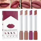 4pcs Matte Velvet Cigarette Lipstick Pack Set Waterproof Liquid Lipstick Women