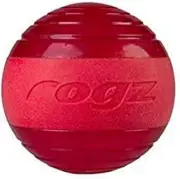 Squeak Fetch Ball Dog Toy Red Medium