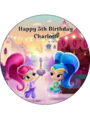Shimmer & Shine Edible Cake Topper Wafer Birthday Cake Decorations (2 Sizes)