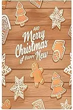 GAIREG Gingerbread Cookies Brown Dish Cloth Set, 28x18 Inch Bulk Spring Dish Towels for Kitchen, Set of 4
