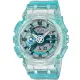 【CASIO 卡西歐】卡西歐G-SHOCK WOMAN果凍電子錶-青色(GMA-S110VW-2A 台灣公司貨)