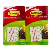 2 Packs 3M Command Poster Strips 5/8" x 1 3/4" White 12 Strips Per Pack 17024ES