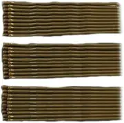 30 Extra Long Brown Traditional Kirby Hair Grips Slides Clips Pins 7cm