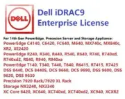 Lot of 11 Dell iDRAC9 Enterprise License, 14G PowerEdge R740/R640/R540/R440/R340