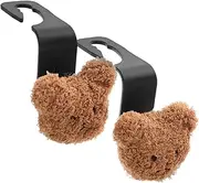GETAJGHSD 2pcs Car Hook Bear Car Hooks for Purses and Bags Hooks for Car Seat Headrest Purse Hanger for Car Headrest Hooks Car Purse Hook Car Purse Hanger Car Hooks for Headrest Car Hanger