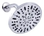 OakBrook 520 A3372CCP-WS Chrome 3 Settings Wall Mount Showerhead 1 gal.