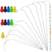 5 Pcs 4 Inch Big Eye Curved Beading Needle + 6 Pcs 7.5 Inches Curved Bead Spi...