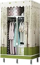 Portable Wardrobe Portable Canvas Wardrobe Shelves with Hanging Rail, Clothes Closet Storage Organizer for Bedroom Clothes Rack