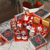在飛比找PChome24h購物優惠-【CS22】聖誕節交換禮物中筒襪4雙組禮盒