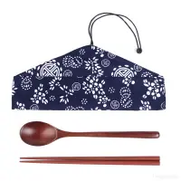 在飛比找蝦皮商城優惠-創意木質筷子勺子套裝和風日式旅收納行筷子湯匙出差餐具