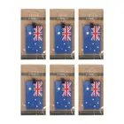 6x Tosca Attitude Travel Luggage Suitcase Name/Address Bag Tag - Aus Flag