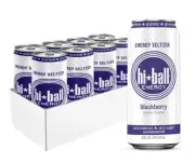 Hiball Clean Energy Seltzer Water Caffeinated Sparkling Water Made with Vitam...