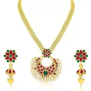 Traditionally Gold Plated Necklace Set For Women