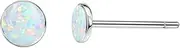 [limerencia] Pure Titanium Hypoallergenic Earrings | Opal Stud Earrings | Minimalist,Implant Grade | Suitable for Sensitive Ears Delicate Jewelry