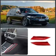 Red Carbon Center Control Gear Shift Side Trim Cover For BMW 3 Series 2020-2022