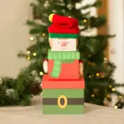 Stackable Elf Christmas Gift Boxes Small | Nested 3-Tier Stacking x 3