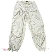 Motel Rocks Parachute Chute Trouser Track Pants Almond Retro Baggy XS NEW