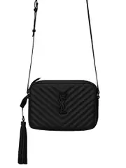 Saint Laurent Lou Camera Bag in Quilted Leather with Black Hardware