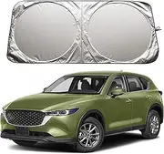 Foldable Car Windshield Sun Shade, 150x72cm, UV Protection, Reflective Silver
