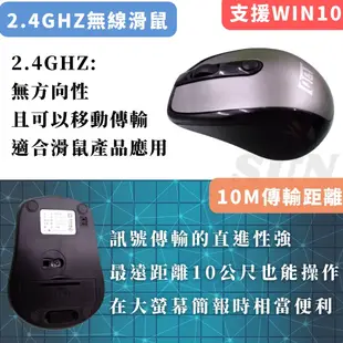 台灣出貨 滑鼠 無線滑鼠 2.4GHz滑鼠 1600dpi 四多工按鍵 10M距離 Win10 (6折)