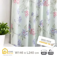 在飛比找momo購物網優惠-【Home Desyne】台灣製 彩卉春漾遮光窗簾落地窗織帶