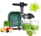 Cold Press Juicer Masticating Celery Carrot Wheatgrass Quiet BPA-Free Easy Clean
