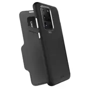 EFM Monaco Wallet 5G Case for Samsung Galaxy S20 Ultra - Black (EFCFLSG263BSG), 6m Military Standard Drop Tested, Convenient card/cash pockets