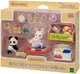 《 森林家族 - 日版 》寶寶玩具配件組-白兔熊貓嬰兒