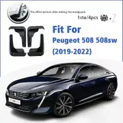 unique Mudguard For Peugeot 508 sw 508sw 2019-2022 Front Rear 4pcs Mudflaps Mudguards Car Accessories Auto Styline Splash Guard Fender black