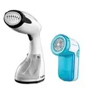 Steam Press Travel Handheld Garment Steamer Lint Remover Bundle Set Fabric Wrink