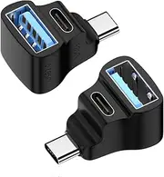180° U-Shaped USB Type C Adapter OTG 20Gbps Fast Data Transfer USBC Charging Converter for Steam Deck/Nintendo Switch