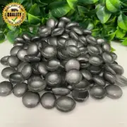 Grey Round Glass Pebbles Beads Stones For Arts, Craft, Mosaics 17 - 19mm 450g