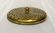 FLAT HEAT CAP 5 1/2" FOR TIFFANY STUDIOS LEADED GLASS, FAVRILE SHADE, RAW BRASS