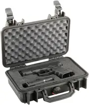 Pelican 1170 Small Handgun Case Watertight Crushproof Lightweight - Black Heavy Duty #p1170b