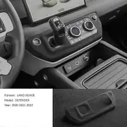 For Land Rover DEFENDER 2020 2022 2022 2023 Alcantara Interior Central Gear Lever Console and Armrest Box Lid Sheath Shell Cover Black Central