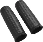 2 Pack Plastic Anti-Slip Wheelbarrow Handles, Universal Accessories, Replacement Round Tubes for Yard Cart, Black (114 x 20mm)