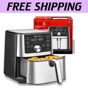 Innovative 6-in-1 Air Fryer - Cooks, Bakes, and More in Stainless Steel Style