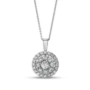 1.5 CT. T.W. Certified Lab-Created Diamond Frame Pendant in 14K White Gold (F/SI2)