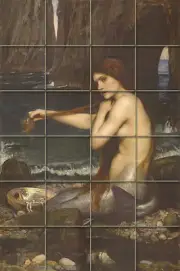 Art John William Waterhouse Mural Ceramic Backsplash Bath Tile #902