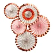NEW Ginger Ray Ditsy Floral Fan Decorations 5 Pack By Spotlight