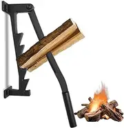 YASHINE Wall Mounted Log Splitter - Firewood Kindling Splitter, Portable Manual Wood Cutter, Heavy Duty Cracker for Home & Campsite