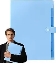File Folders - Bill Organizer - A4 Size Portable Multifunction Storage Supplies with Color Labels and 7 Pockets for School Home Business Bill Receipt