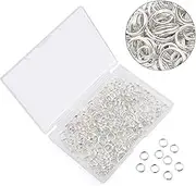 Chuyau 500Pcs Split Rings,Double Loop Jump Ring Sets Split Jump Rings for Jewelry Making,Small O Key Ring Earring Necklace Bracelet Connector for DIY Crafts Making Findings (Silver,8mm)