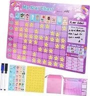 CAXUSD 1 Behavior Reward Chart for Engaging Habits Tracker with Adorable Stickers Responsibility Chart for Potty Training Positive Motivation Fridge Pad