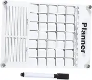 DIYEAH 1Set Acrylic Dry Erase Memo Board Small Desktop Writing Whiteboard with Push Pins and Marker Clear Display for Home Office Use Versatile Note Board for Messages
