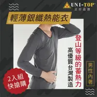 在飛比找ETMall東森購物網優惠-【 UNI-TOP足好】707圓領長袖上衣(2件組)_保暖衣