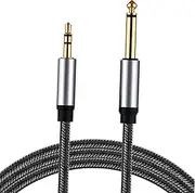 1/4 inch TS to 3.5mm TRS Cable, 1/4 Mono to 3.5mm Stereo Cable, Interconnect Audio Adapter Cord, for Amplifier Laptop Speaker