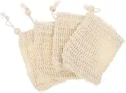 HAKIDZEL 4Pcs Shower Soap Bag Mesh Soap Saver Pouch with Drawstring for Bathing Durable and Portable Soap Pouches for and present for Friends and Family