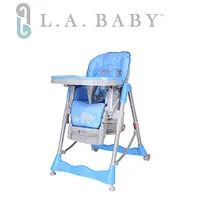 在飛比找PChome24h購物優惠-【美國 L.A. Baby】多功能高腳餐椅-腳踏可調款(3色