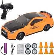 RC Drift Car 2.4GHz 1/24 Scale 4WD Racing Hobby Toy Car with Battery and Drifting Tires for Boys and Girls and Adults Gift